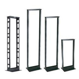 Panduit R2P6S | 2-Post Rack, 45Ru, 6 In. Deep, #12-24 Threaded E-Rails, Steel, Black