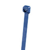 Panduit PLT1M-C186 Cable Tie, 3.9";L (100mm), Miniature, Metal Detectable Polypropylene, Dark Blue, Pack of 100