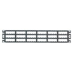 Panduit CPP72FMWBLY | Mini-Com, Flat,Unshielded, Patch Panel, 72 Port, 2 RU, Black