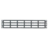 Panduit CPP72FMWBLY | Mini-Com, Flat,Unshielded, Patch Panel, 72 Port, 2 RU, Black