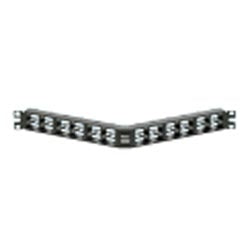 Panduit CPPA48HDVNSWBL | Mini-Com, Angled,Unshielded, Patch Panel, 48 Port, 1 RU, Black