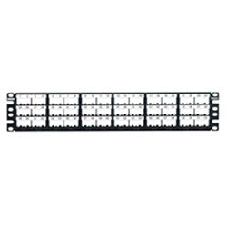 Panduit CPPL72WBLY | Mini-Com, Flat,Unshielded, Patch Panel, 72 Port, 2 RU, Black