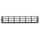 Panduit CPPL72WBLY | Mini-Com, Flat,Unshielded, Patch Panel, 72 Port, 2 RU, Black