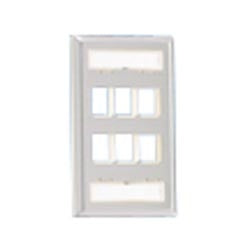 Panduit NKF4S | NK 4-port, single gang, stainless steel, vertical faceplate