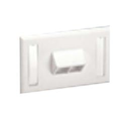Panduit NK2HSFEIY | Netkey Faceplate 2-Port Horizontal Sloped Electric Ivory, Labels