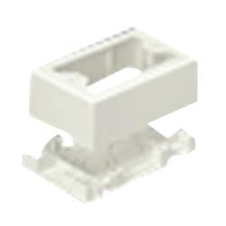 Panduit JBX3510EI-A | Single Gang Low Voltage Outlet Box With Adhesive for Screw-on Faceplates, Electric Ivory