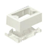 Panduit JBX3510EI-A | Single Gang Low Voltage Outlet Box With Adhesive for Screw-on Faceplates, Electric Ivory