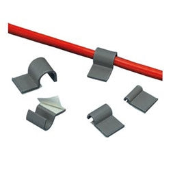 Panduit A1C12-A-C8 Cord Clip, Rubber Adhesive Tape, .12";(3.2mm) Bundle, Gray, Pack of 100
