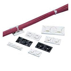 Panduit ABM4H-A-L | ABM4H-A-L Cable Tie Mount, White, PA 6.6, Rubber Adh., 2x2", PK50