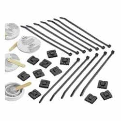 Panduit EMSK3-1-X0 | EMSK3-1-X0 Cable Tie Mount, Black, UV PA6.6, Two-Part Epoxy, 0.98", 10PK