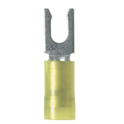 Panduit PN10-8LF-L | Locking Fork Terminal, Nylon Insulated, 12, 10 AWG, #8 Stud Size, Pack of 50