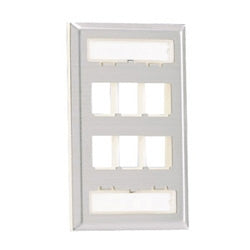Panduit NKF6S | NK 6-Port, Single Gang, stainless Steel, Vertical Faceplate