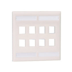 Panduit NK8FEI | Flush Mount Screw-on Faceplates With Labeling, Electric Ivory