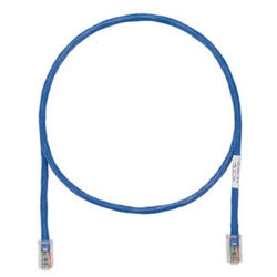 Panduit UTPCH2BUY | Copper Patch Cord, STP, Category 5e, Black Boots, Pan-Plug Modular Plugs, T568A Wiring, Blue Jacket, 2 Feet
