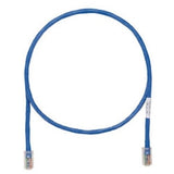 Panduit UTPCH2BUY | Copper Patch Cord, STP, Category 5e, Black Boots, Pan-Plug Modular Plugs, T568A Wiring, Blue Jacket, 2 Feet