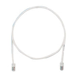 Panduit UTPCH3Y | Copper Patch Cord, STP, Category 5e, Black Boots, Pan-Plug Modular Plugs, T568A Wiring, Off White Jacket, 3 Feet