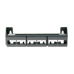 Panduit CWPP12WBL 12-Port Patch Panel Supplied With three Factory Installed CFFP4 Snap-In Faceplates With Integrated Wall Mount Bracket