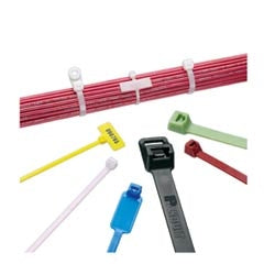 Panduit PLT2S-C702Y | Pan-Ty PLT2S-C702Y Cable Tie, Maroon, HALAR, Heat and UV, 7.4"L, 50lb, PK100