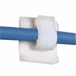 Panduit ACC38-A-M | Acc38-A-M Wire Clip, Natural, Pa 6.6, Rubber Adh., 1X1", Pk1000