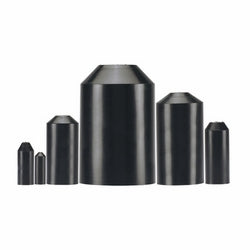 Panduit HSEC2.0-5 | Heat shrink end cap adhesive lined, 2.2"; (57mm) min. expanded I.D., adhesive lined black cross-linked polyolefin