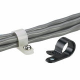 Panduit CCH38-S10-C Fixed Diameter Clamp, Heavy Duty, .38"; (9.7mm) Bundle, #10 Screw (M5), White, Pack of 100