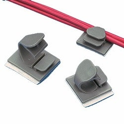 Panduit LWC25-A-C14 Latching Wire Clip, Adhesive, .25"; (6.4mm) Bundle, Gray, Pack of 100