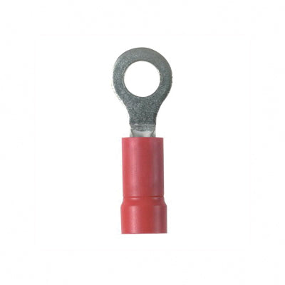 Panduit PV18-6R-MY | Pan-Term Ring Terminal, Red, Vinyl, 16-22 AWG, #6 Stud, PK1000