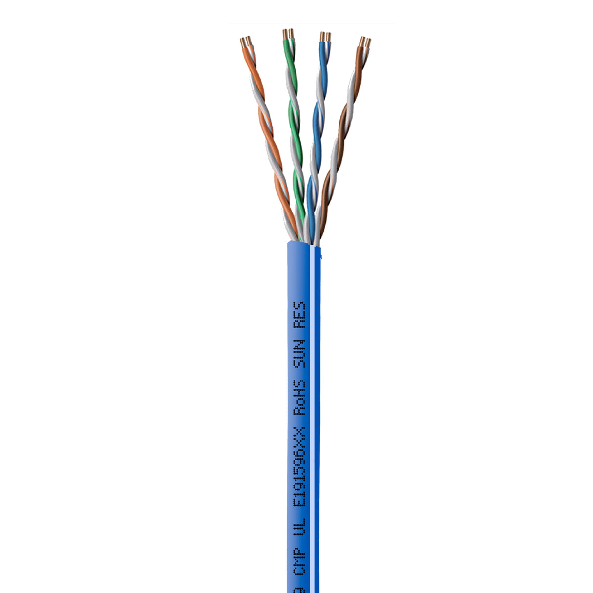 Paige Electric Corp 258300336 | Gamechanger 22/4PR CMP Cable - Blue with White Stripe, 1000' Box