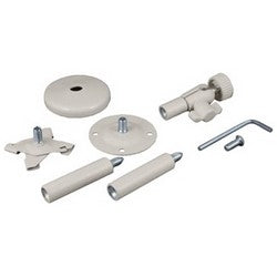 Panavise 845-246W | Deluxe Micro Mount, 1/4"-20 TPI Stud, 0.5" Diameter Shaft, Cream, with Rise Knob and Set Screw Adjustable, For CCTV