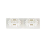 Panduit ABM100-A-D | ABM100-A-D Cable Tie Mount, White, PA 6.6, Rubber Adh., 1x1", PK500
