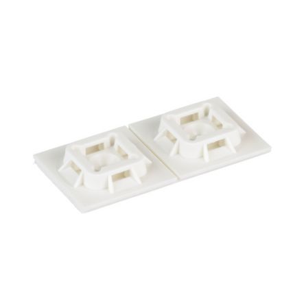 Panduit ABM100-A-D | ABM100-A-D Cable Tie Mount, White, PA 6.6, Rubber Adh., 1x1", PK500