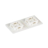 Panduit ABM100-A-D | ABM100-A-D Cable Tie Mount, White, PA 6.6, Rubber Adh., 1x1", PK500