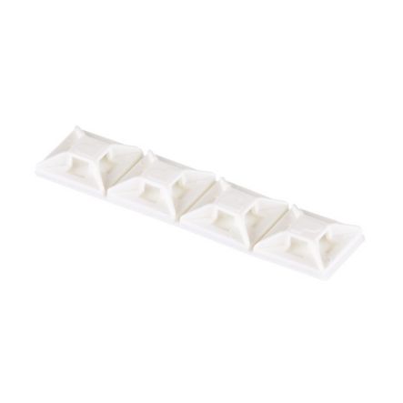 Panduit ABM1M-A-C | Abm1M-A-C Cable Tie Mount, White, Pa 6.6, Rubber Adh., 0.5X0.5", Pk100