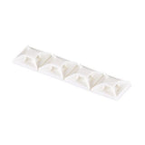 Panduit ABM1M-A-M | Abm1M-A-M Cable Tie Mount, White, Pa 6.6, Rubber Adh., 0.5X0.5", Pk1000