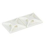 Panduit ABM2S-A-C | ABM2S-A-C Cable Tie Mount, White, ABS, Rubber Adh., 1x1", PK100