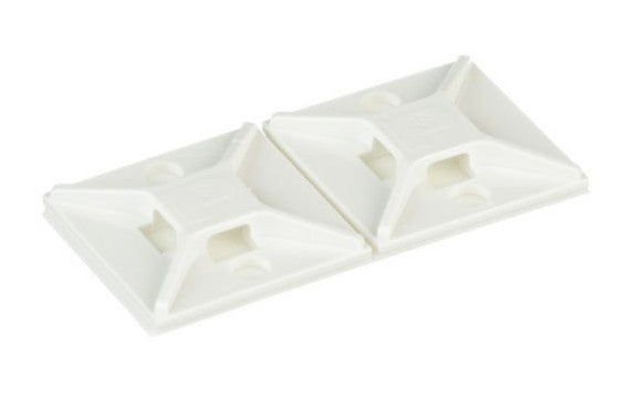 Panduit ABM2S-A-C | Cable Tie Mount, White, ABS, Rubber Adhesive, 1x1", PK100