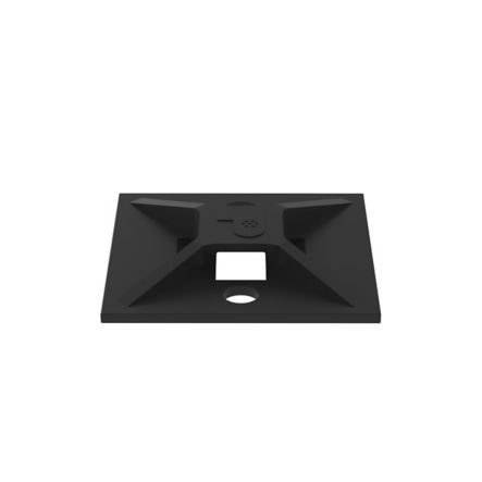 Panduit ABM2S-A-C0 | ABM2S-A-C0 Cable Tie Mount, Black, ABS, Rubber Adh., 1x1", PK100