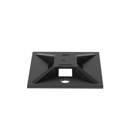 Panduit ABM2S-A-C0 | ABM2S-A-C0 Cable Tie Mount, Black, ABS, Rubber Adh., 1x1", PK100