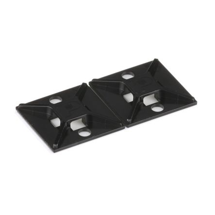 Panduit ABM2S-A-C20 | Abm2S-A-C20 Cable Tie Mount, Light Black, Abs, Rubber Adh., 1X1", Pk100