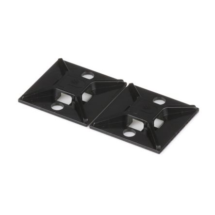 Panduit ABM2S-A-C20 | Abm2S-A-C20 Cable Tie Mount, Light Black, Abs, Rubber Adh., 1X1", Pk100