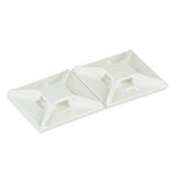 Panduit ABM2S-A-D | ABM2S-A-D Cable Tie Mount, White, ABS, Rubber Adh., 1x1", PK500