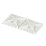 Panduit ABM2S-A-D | ABM2S-A-D Cable Tie Mount, White, ABS, Rubber Adh., 1x1", PK500