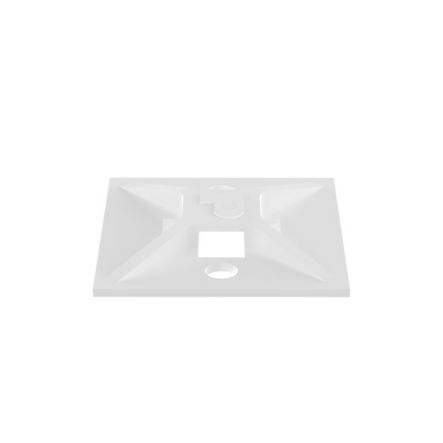 Panduit ABM2S-AT-C | ABM2S-AT-C Cable Tie Mount, White, ABS, Acrylic Adh., 1x1", PK100