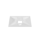 Panduit ABM2S-AT-C | ABM2S-AT-C Cable Tie Mount, White, ABS, Acrylic Adh., 1x1", PK100