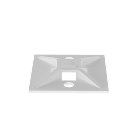 Panduit ABM2S-AT-C | ABM2S-AT-C Cable Tie Mount, White, ABS, Acrylic Adh., 1x1", PK100