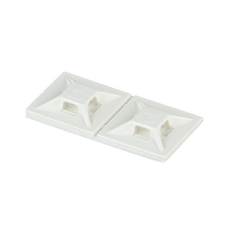 Panduit ABMM-A-C | ABMM-A-C Cable Tie Mount, White, ABS, Rubber Adh., 0.75x0.75", PK100
