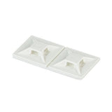 Panduit ABMM-A-C | ABMM-A-C Cable Tie Mount, White, ABS, Rubber Adh., 0.75x0.75", PK100