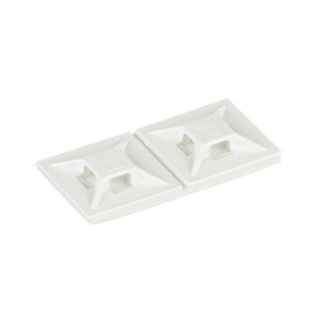Panduit ABMM-A-D | ABMM-A-D Cable Tie Mount, White, ABS, Rubber Adh., 0.75x0.75", PK500