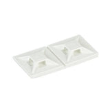 Panduit ABMM-A-D | ABMM-A-D Cable Tie Mount, White, ABS, Rubber Adh., 0.75x0.75", PK500