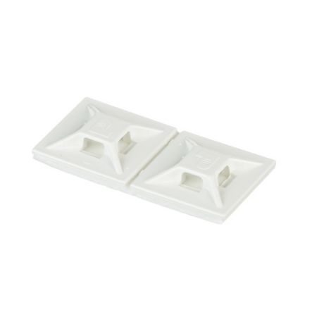 Panduit ABMM-A-D | ABMM-A-D Cable Tie Mount, White, ABS, Rubber Adh., 0.75x0.75", PK500